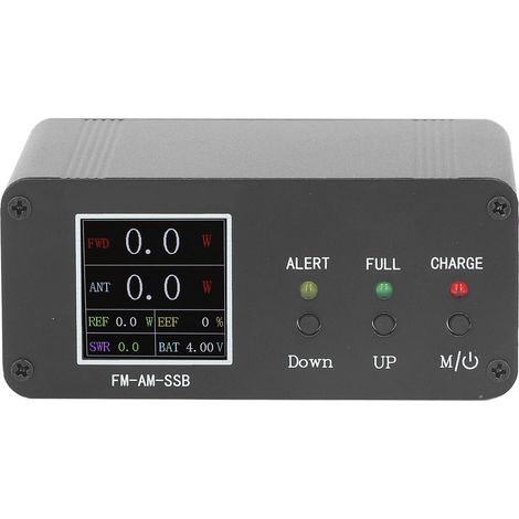 Régulateur numérique d'ondes stationnaires 120W 1,8-54MHz (FM AM SSB SWR) avec wattmètre, fonction d'alarme, écran HD couleur 240x240, batterie intégrée incluse (1/5)