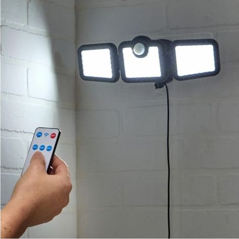 Projecteur solaire à détection 600 lumens intensité variable blanc froid - Convient pour un usage domestique et ménager. (1/5)