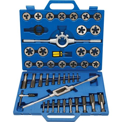 Tarauds filieres, filetages standards, coffret de m 6 à m 24