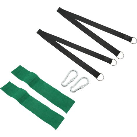Kit de suspension pour balançoire d'arbre avec mousqueton et sangles, capacité de charge de 1000 kg, pour le camping en extérieur ou la véranda. (1/5)