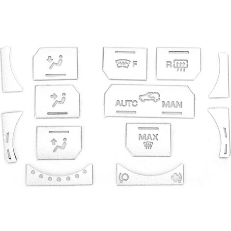 13 pièces Coques de boutons de climatisation argentées pour Land Rover Range Rover Evoque 2012‑2018 (1/5)
