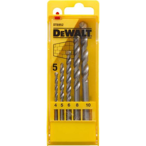 DEWALT Steinbohrer (Rundschaft) - Set (4. 5. 6. 8. 10mm Ø) 5-tlg.