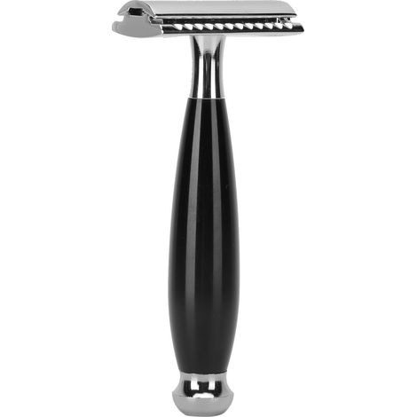 Rasoir manuel homme visage barbe coupe-cheveux corps épilation lame acier inoxydable, usage domestique salon, kit 2 pièces (1/5)