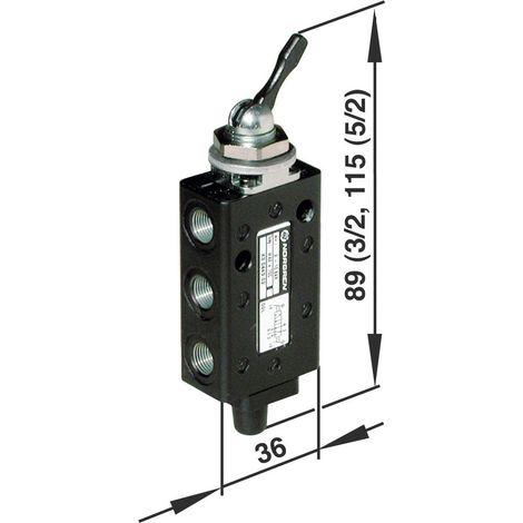 IMI NORGREN Mechanischbetätigtes Pneumatik-Ventil X3044302   Gehäusematerial Aluminium  1 St. (1/3)