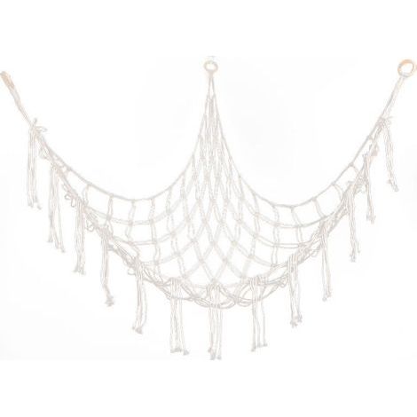 Grand filet ou hamac pour animaux en peluche bohème, 139,7 cm, hamac pour jouets, objets en macramé, coin de rangement pour animaux, filet suspendu, hamac en maille, sac de rangement pour jouets (1/3)