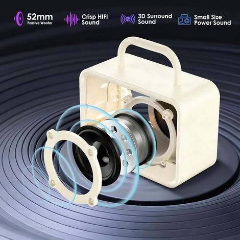 Altoparlante Bluetooth portatile con illuminazione RGB, mini altoparlante wireless con suono stereo e bassi profondi e potenti, design compatto per Z (1/2)