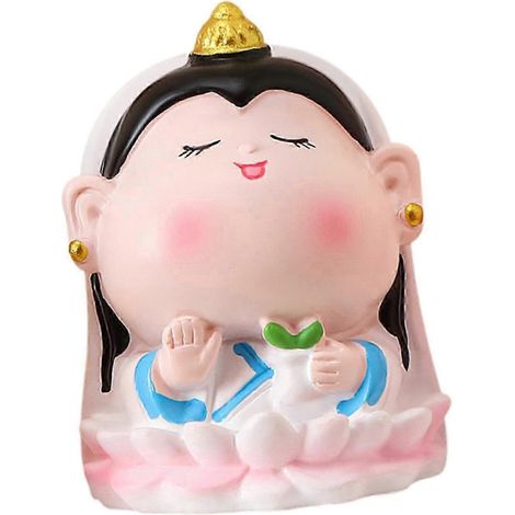 Figurine générique en résine représentant un immortel chinois, accessoire de décoration intérieure, cadeau mignon pour le tableau de bord de la voiture ou cadeau de pendaison de crémaillère-4cmx4cmx5c (1/5)