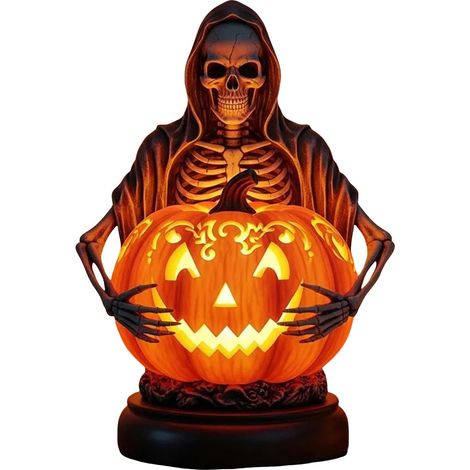 CCYKXALanternes citrouille sur le thème de l'horreur d'Halloween, lanternes citrouille au design unique en résine, lanternes décoratives d'Halloween