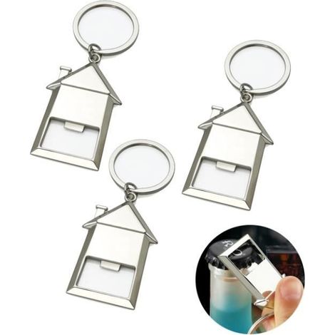 Ouvre Bouteille - 3PCS - Argent - Alliage de Zinc - 5.8x3.7cm (1/4)