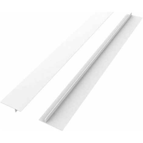 2Pcs Joint Silicone Gap Cover Blanc 63.5 x 5.5 x 1cm Plan de Travail Cuisine Coque en Silicone Réchaud Comptoir pour Cuisinière Silicone de l'écart Protection Latérale de Gazinière (1/5)