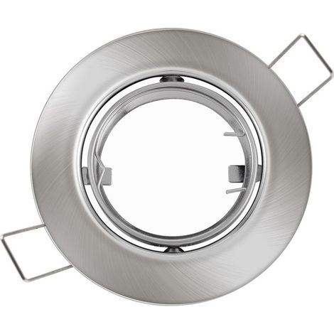 Support orientable encastrable pour spot Porta Faretto, compatible ampoules GU10 et MR16, finition satinée (1/3)