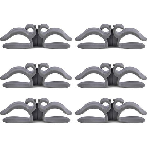 Organisateur de cordon de cuisine, 9,6 x 3 cm, petit enrouleur de cordon multifonctionnel pour appareils de cuisine, gris, 6 pièces. (1/5)