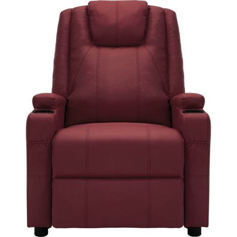 Fauteuil de massage inclinable électrique Bordeaux Similicuir Kifa (1/5)