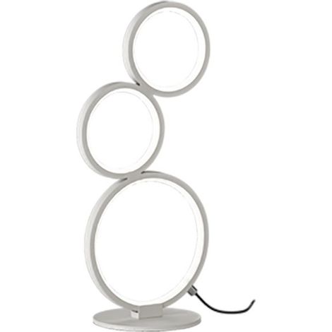 Lampada Tavolo Scrivania led 3 Cerchi Bianco Luce Variabile Rondo GD Trio (1/4)