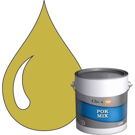 Peinture d'Accroche et Finition 2 en 1 - POK - POK MIX - Acrylique Satinée - Jaune Citron - 3L (1/4)