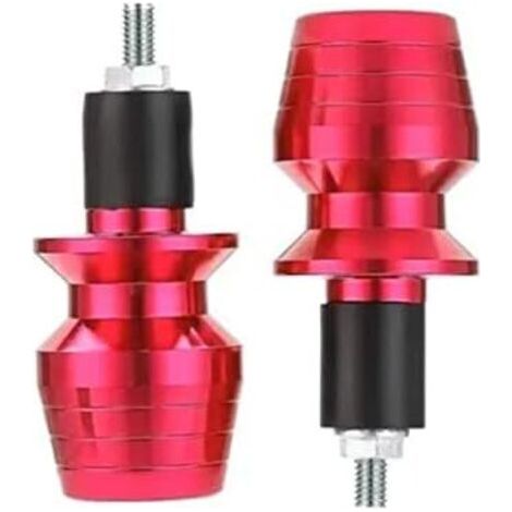 Embouts de guidon de moto, 1 paire de bouchons de poignée de moto en alliage d'aluminium, accessoires de modification d'extrémités de poignée de guidon(Rouge) (1/5)
