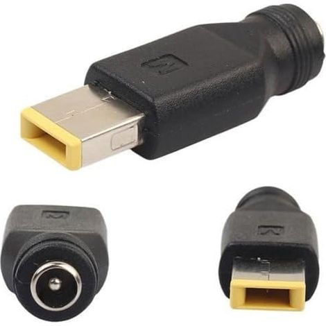 Adaptateur Embout Prise Fiche Alimentation Tige Connecteur : 5,5mm 2,1mm Femelle vers Lenovo ThinkPad X1 Carbon Ideapad Yoga 11, 11s, 13, 2Pro, Flex 14, 15 ThinkPad Helix X240 Mâle (1/5)