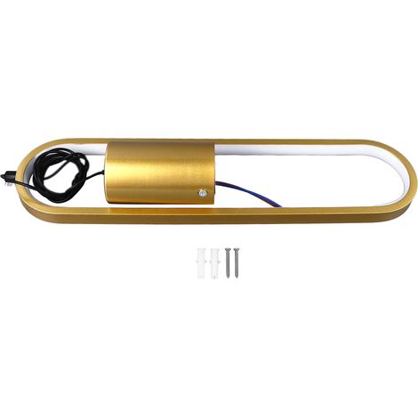Ortviai Suspension moderne nordique minimaliste en aluminium doré – 40 x 9 x 6 cm, 18 W, 3000 K (1/5)