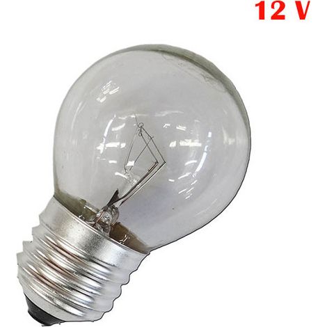 Lampadina ad incandescenza sferica chiara 60w e27 12v