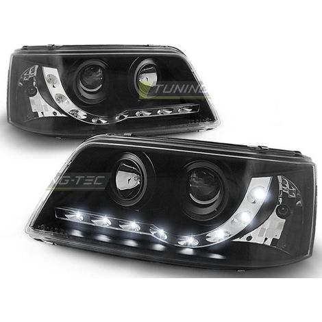 Paire de feux phares VW T5 03-09 Daylight led noir-27362072