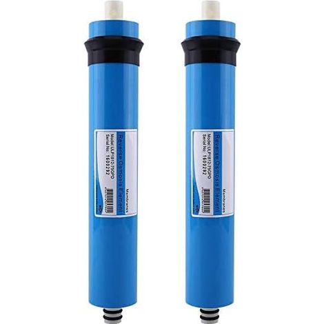 2pcs Membrane à osmose inverse filtre 0.1nm élément filtrant cartouche filtre eau RO 75gdp pour filtrer les impuretés (1/5)