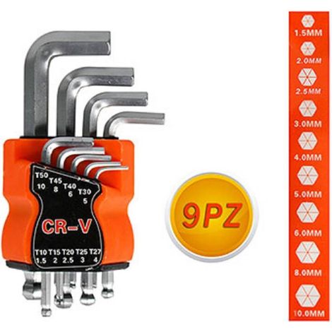 Trade Shop - KEY BALL END 2 IN 1 SALVASPZIO 9 PZ FAI DA TE FERRAMENT 91723 -