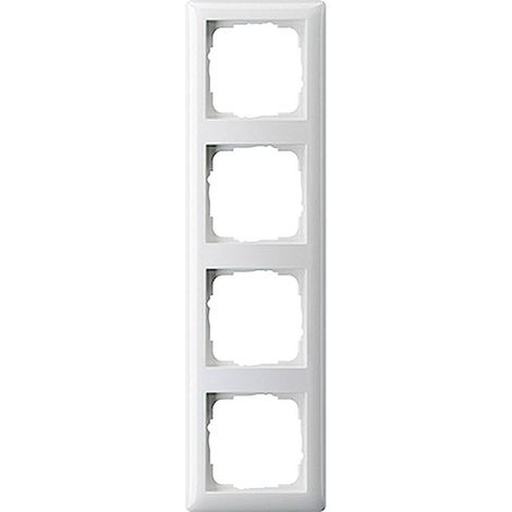GIRA 4 vie Telaio di copertura System 55, Standard 55 Bianco puro lucido 021403 1 pz. (1/2)