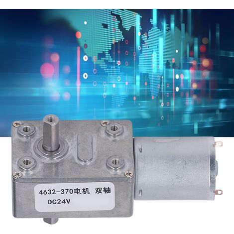 Moteur à engrenages CC 4632-370, 24 V CC, double arbre, 210 tr/min (1/5)