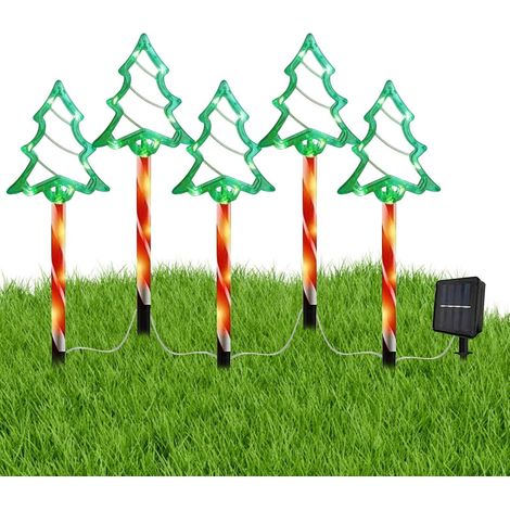 Guirlandes solaires Noël, 5 pièces, éclairage allée/jardin/terrasse (1/5)
