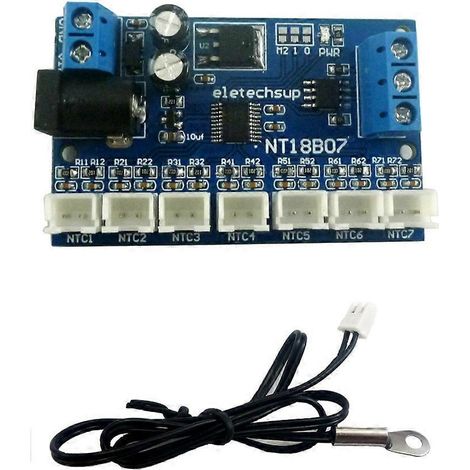 Kit Capteur de Température NTC RS485 avec 7 Capteurs et Support Modbus RTU, Plage -20°C à +120°C, Modèle B (1/4)