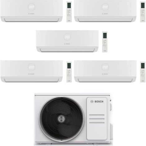 Bosch Climatizzatore Penta Split Climate 3000i 7+7+7+7+7 con 5000M 125/5 E Inverter R 32 Wi-Fi Optional Classe A++
