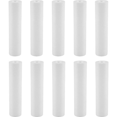 Lot de 10 cartouches filtrantes universelles en coton PP pour sédiments, en polypropylène, diamètre de 1 micron. (1/5)