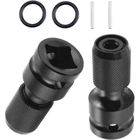 2-teiliges Steckschlüssel-Adapterset – 1/2"- auf 1/4"-Sechskantschaft-Schlagschrauber-Ratschenadapter und Schraubendreher-Bithalter – Adapter für mehr Flexibilität beim Arbeiten (1/4)