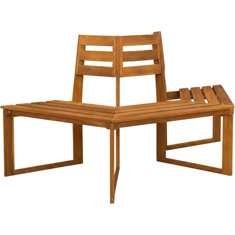 Banco de Árbol 160 x 70 x 86 cm Madera de Acacia Sólida Natural vidaXL (1/5)