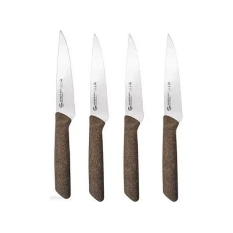 Sanelli ambrogio - set coltelli bistecca steaking, lama microdentata - 13 cm - 4