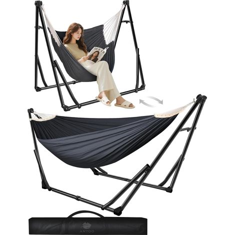 Hamac et Chaise avec Support Pliable et Portable (1/5)