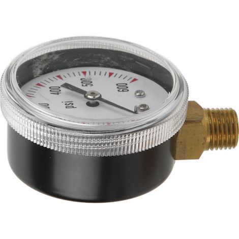 Y50 Radialmanometer 0-600 psi, 1/4 NPT Messinganschluss, präzises Industriemanometer, zuverlässige Messung, 50 mm Zifferblatt. (1/5)