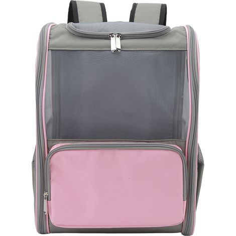 Sac de transport pour chat chien sac à dos respirant pour animaux jusqu'à 7,5 kg rose randonnée voyage extérieur (1/5)