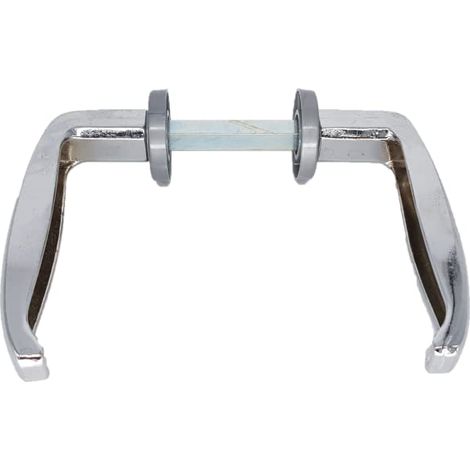 Poignée pour portes métalliques ou en fer - épaisseur porte - couleur chrome - épaisseur porte : (25÷38 (mm) (1/5)