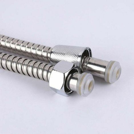 PRISMA Flexible de douche INOX 200cm MADE avec double protection anti-torsion. Tuyau de douche résistant à la torsion, avec pro (1/3)