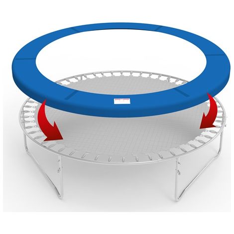 GALACTICA 10FT Outdoor Round Trampoline Replacement Pad Spring Cover Safety Padding Blue