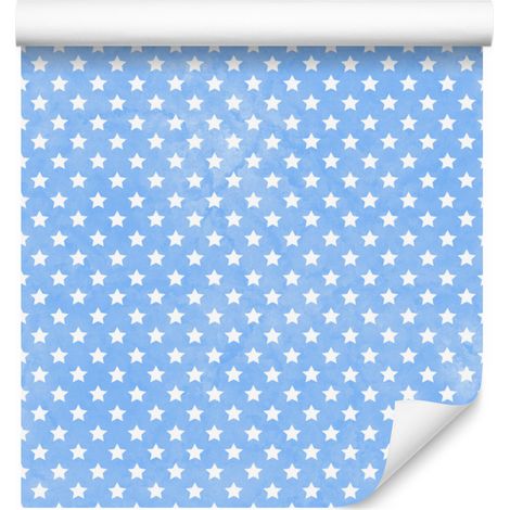 Tapete „Azurblaue Sterne“, harmonische Gestaltung für Wohn- und Schlafzimmer, 50 x 1000 cm (1/5)