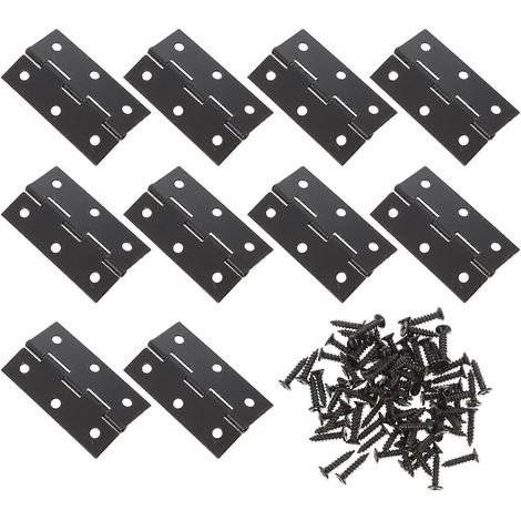10 charnières en bois pour boîtes, 6 trous, charnières pour meubles, charnières en fer pour placards, charnières pour boîtes cadeaux (1/5)