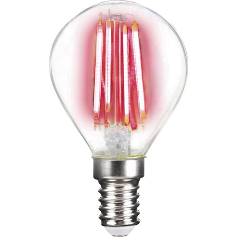LightMe LM85310 LED EEK G (A - G) E14 Tropfenform 4 W Rot (Ø x L) 45 mm x 78 mm Filament 1 St.