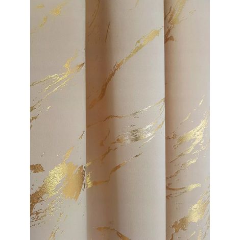 Rideau en velours à motif marbre - crème (1/5)