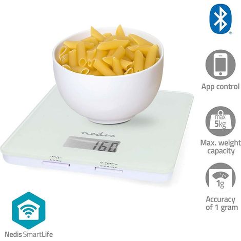 SmartLife köksvåg Bluetooth® Verre / Plastique Vit-Online Store (1/5)