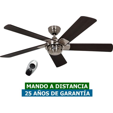 Ventilateur de plafond CasaFan 9513265 ROTARY 132 Wenge / Satin chrome BN-WN (1/5)