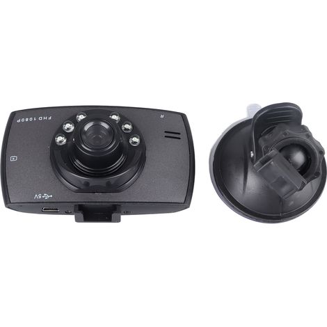 Caméra embarquée 2,2 pouces 1080p HD avec écran LCD, mode parking, capteur G, enregistrement en boucle et détection de mouvement (1/5)