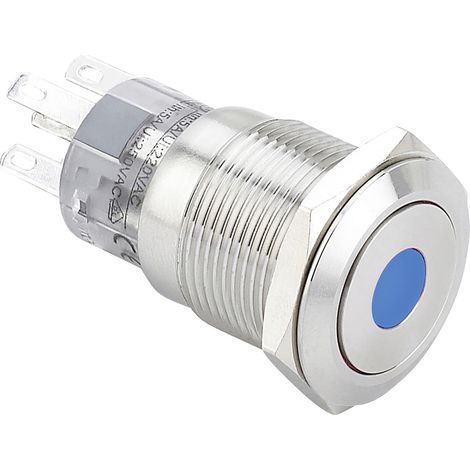 TRU COMPONENTS 701303 LAS1-AGQ11ZD, BL Vandalismusgeschützter Druckschalter 250 V/AC 5 A 1 x Ein/Ein (1/4)