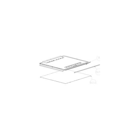 Balda, balda de cristal 543X382 mm Frigorífico, congelador 5743755400 BEKO